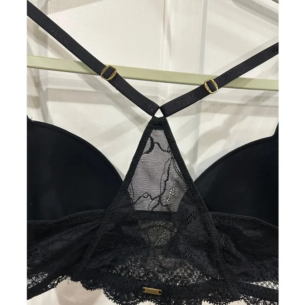 Be Me front closure bra 32D cross back adjustable straps new